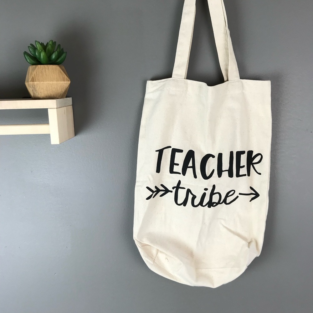 Teacher tribe canvas bag